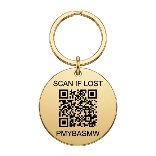 Pemilyy Smart Pet QR Tag - gold finish